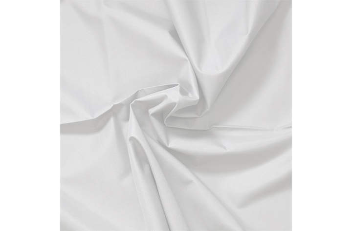 Close-up of white Lining curtain fabric.