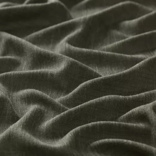 Close-up of Villa sage semi-transparent curtain fabric.