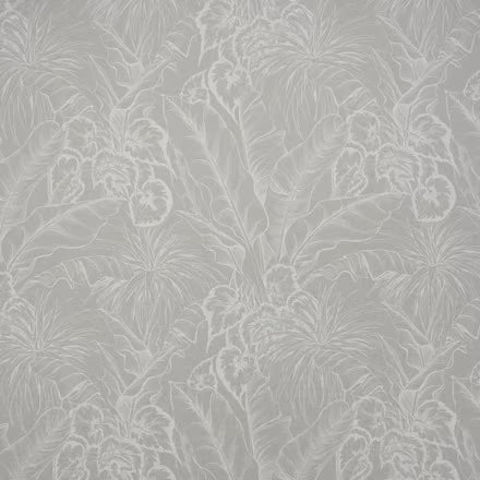 Close-up of Palmery willow see-through sheer curtain fabric by James Dunlop.
